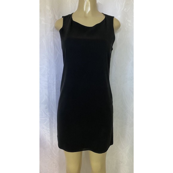 ALICE + OLIVIA Black Trina Bow Back Silk Mini Dress Sleeveless Cut Out S… - Picture 3 of 7